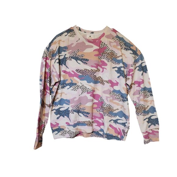 Sundry Animal Colorful Camo Boho Print‎ Sundry Long-Sleeve Sweatshirt Size 2 - Picture 2 of 6